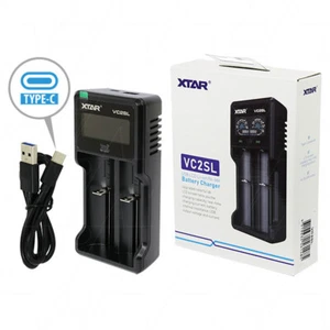 XTAR VC2SL USB powered 1-2 cell LiIon/NiMH/NiCd battery charger with LCD display - Picture 1 of 2