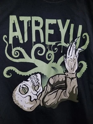 Camiseta Atreyu Pulpo Negra Juvenil Mediana Licencia Oficial Banda Mercancía NUEVA Foto 1 de 2