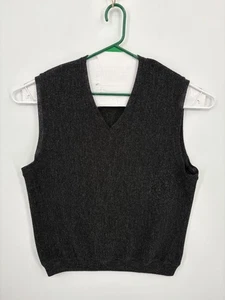 Chaleco Suéter Peru Unlimited Para Hombre Gris Carbón Bebé Lana Alpaca Cuello en V, Talla XL - Imagen 1 de 6