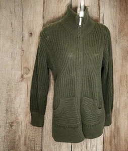 Anthropologie Pilcro Zip-Front Longline Cardigan Size S Wool Blend - Picture 1 of 18