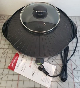 NIB LIVEN ELECTRIC GRILL w/ SHABU SHABU HOT POT MODEL SK-J3201A, FOR 1- 4 PEOPLE - Picture 1 of 9