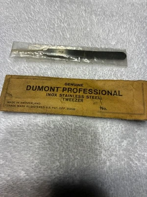Vintage Genuine Dumont INOX No. 5 Stainless Steel Tweezers NOS Sealed - Image 1 of 4