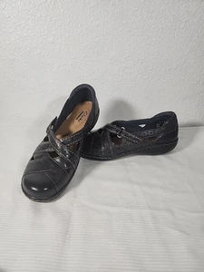 Clarks Bendables Ashland Spin Q Navy Blue Slip-on Loafer Women’s Size 6 1/2 M - Picture 1 of 9