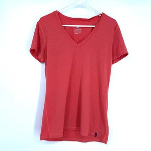 Camiseta Woolly Everyday Lana Merino Cuello en V Rosa Caminata Aire Libre Campamento Mujeres Talla XXL - Imagen 1 de 10