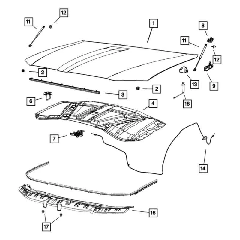 For Chrysler 300 2016-2021 Mopar Radiator Support Access Cover Foto 1 de 4
