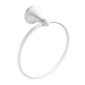 Copper Towel Ring Holders for Bathroom Racks White Round Hanging - Picture 1 of 12
