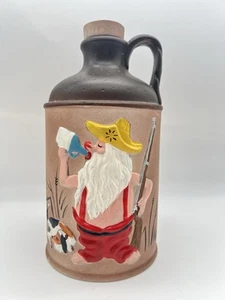 Vtg Moonshine Jug Whisky Hillbilly Country Man Beagle Painted Tilso Japan 8.5” - Picture 1 of 8