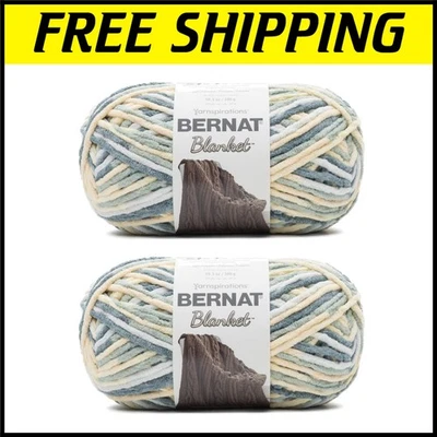 Paquete de 2 hilos de chenilla gruesos súper voluminosos en verde sol suave - 300 g cada uno Foto 1 de 4