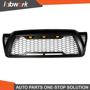 Labwork Front Bumper Grille With 3 LED Lights Black For Toyota Tacoma 2005-2011 - Picture 1 of 20