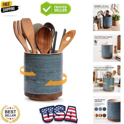 360°旋转特大号陶瓷餐具架-7.6英寸适用于优雅厨房 — 第 1/4 张图片