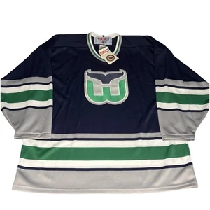 NWT Vintage CCM Hartford Whalers Hockey Jersey Men’s XL NOS Navy Blue NOS - Picture 1 of 9