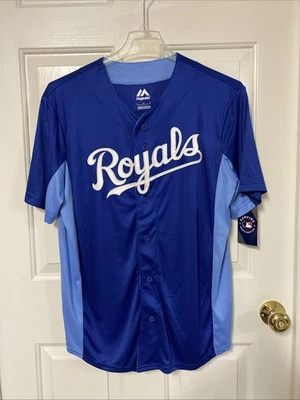 Majestic Camiseta de Béisbol Kansas City Royals George Brett Bordada Nueva con Etiquetas Hombres L Foto 1 de 4