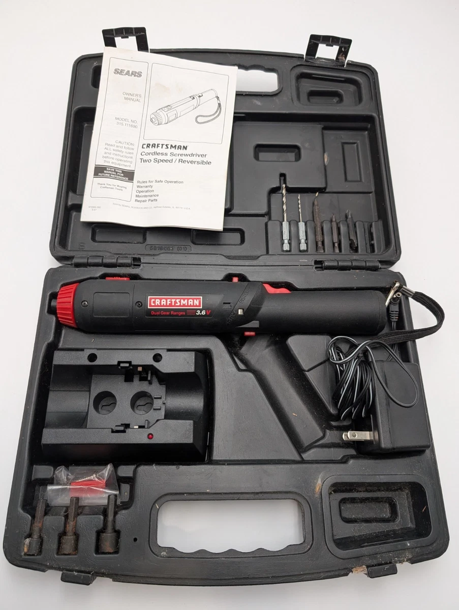 クラフツマン Craftsman 3.6 Volt Screwd Craftsman 3.6 Volt Cordless