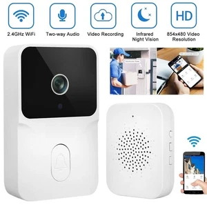 Rechargeable Smart WiFi Doorbell Phone Door Ring Video Intercom Security Bell - Picture 1 of 20
