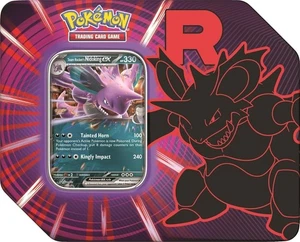 Pokemon TCG Team Rocket Tin | Team Rocket's Nidoking ex - Picture 1 of 3