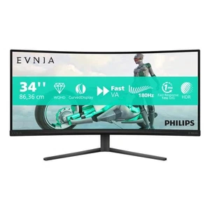 PHILIPS MONITOR CURVO 34 LED VA 21:9 UWQHD 0,5MS 180HZ, DP/HDMI - Foto 1 di 4