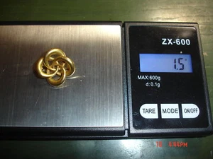 ESTATE ANTIQUE 10K GOLD KNOT BROOCH PIN 1.5g - Picture 1 of 7