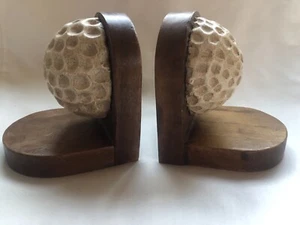 Sujetalibros para pelotas de golf, sujetalibros de madera para pelotas de golf de gran tamaño, decoración de oficina - Imagen 1 de 10