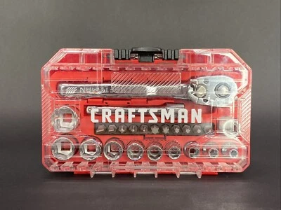 Craftsman 1/4" drive SAE 6 point Mechanic's tool set 24 pcs. Open Free Ship G3 - Image 1 of 4