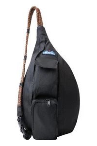 KAVU Mini Rope Sling Pack z regulowaną liną Pasek na ramię Jet Black - Zdjęcie 1 z 5