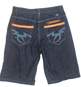 Pantaloncini jeans Jinzu uomo 34 larghi denim vintage Y2K hip hop skater southpole jnco - Foto 1 di 9