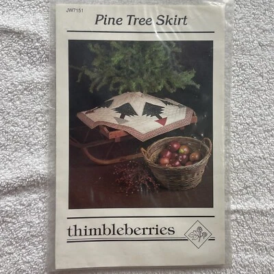 Thimbleberries Pine Tree Skirt or Table Topper Christmas Quilt Pattern 44”x44” - Image 1 of 2