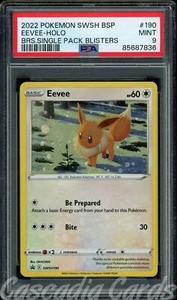 PSA 9 Eevee SWSH190 singolo blister promo Pokemon - Foto 1 di 2