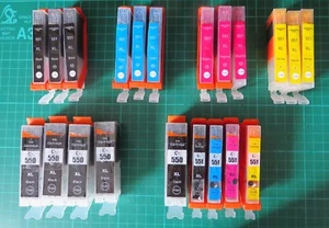 21 leere Canon kompatible PGI-550XL CLI-551XL Wagen IP7250 MG5450 MG6350 MX925 - Bild 1 von 1