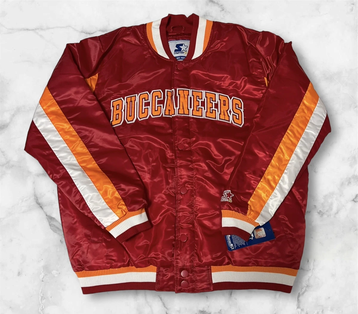 Tampa Bay Buccaneers Starter Throwback Quilt Lined Front Snap