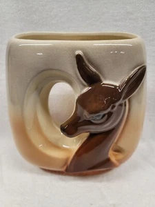 7 1/2" DEER OPEN VASE PLANTER BY ROYAL COPLEY, ROYAL WINDSOR, SPAULDING - Picture 1 of 4
