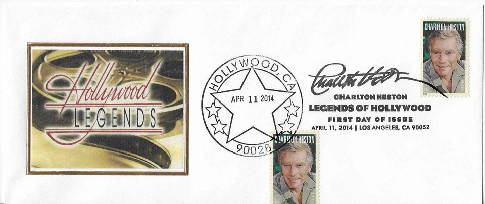Unsigned Colorano  # 4892 Legends of Hollywood Charlton Heston # 10 envelope - Image 1 of 1
