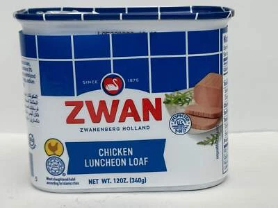 Pan de almuerzo de pollo Zwan 12 oz carne enlatada halal (340 g) - listo para comer Foto 1 de 3