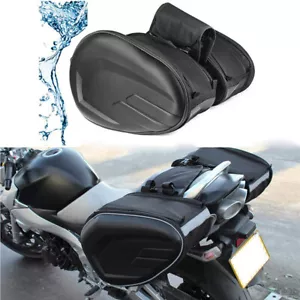 Universal Motorcycle Pannier Bags Luggage Saddle Bag Side Storage Box Waterproof - Picture 1 of 16