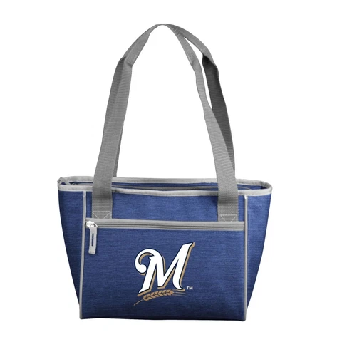Milwaukee Brewers Crosshatch Cooler Zipper Insulated Lunch Bag Box Tote MLB Cover