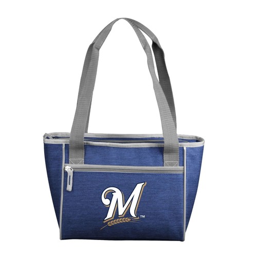 Milwaukee Brewers Crosshatch Cooler Zipper Insulated Lunch Bag Box Tote ...