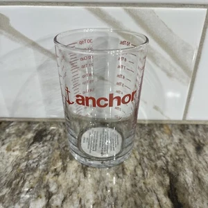 Anchor Hocking 5oz 30Tsp 150mL 10Tbs Measuring Cup Clear Glass Red Writing ๐บ๐ธ - Picture 1 of 20
