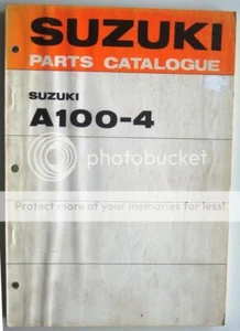 SUZUKI A100-4 Illustrated Motorcycle Parts Catalogue/List Dec 1971 #99000-91620 - Picture 1 of 1