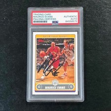 2006-07 Topps #60 Maurice Evans signed Card Auto PSA Slabbed Lakers