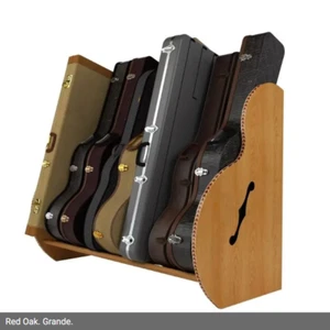 Red Oak Deluxe Guitar Rack - Stand for Guitars Holds 7-9 Cases - Picture 1 of 5