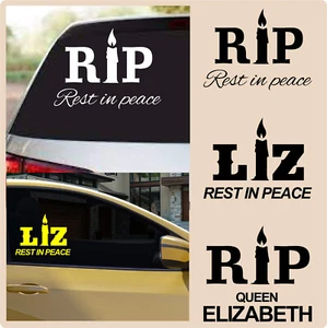 RIP QUEEN ELIZABETH Sticker,Rest in peace Decal, Car Laptop Wall Sticker N183 - Picture 1 of 13