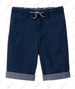 Gymboree Boys sz 7 "Monster Waves" Linen Blend Shorts NWT Prep Fit Navy Blue - Picture 1 of 3