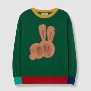 $139 The Animals Observatory Girl's Green Rabbit Sweater Size 8Y - Picture 1 of 3