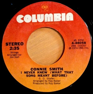 Connie Smith 45 I Never Knew What That Song Meant Before / Did We Have To... - Picture 1 of 1