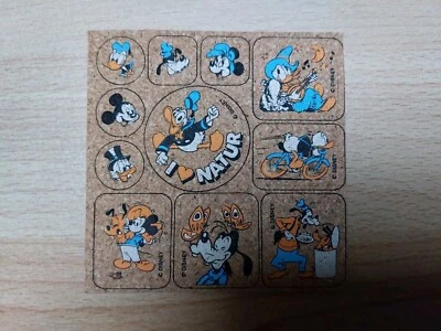 Disney Kork Sticker - Micky Maus Beilage 80er - I love Natur Aufkleber alt - Bild 1 von 4