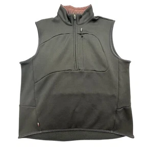 RLX Ralph Lauren Vest Mens Large Black Fleece Lined Golfwear Sleeveless Half Zip - Picture 1 of 7