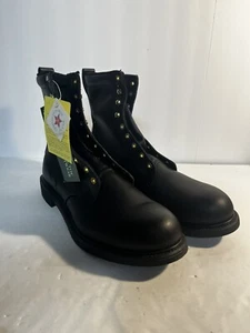 VINTAGE Vibram Boots Mens 11 Made in USA Oil Resisting Non Marking NWT No Laces - Picture 1 of 10