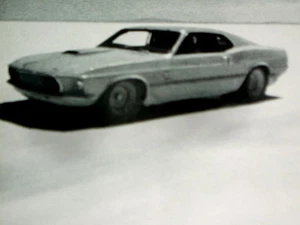 1969 FORD MUSTANG MACH 1 ORIGINAL GULF OIL AD *hood/door/steering wheel/bumper - Picture 1 of 3