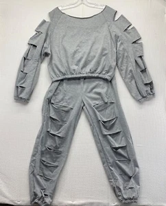 Women's Fashion Hollow Loose Slanting Shoulder Sweater Two-piece Suit SZ 2XL - Picture 1 of 5