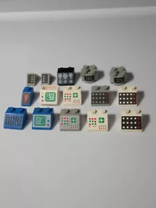 Lego Vintage 80's Classic Space City Parts Printed Bricks 15 Piece Lot - Picture 1 of 5