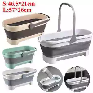 Portable Collapsible Silicone Bucket for Car Wash, Camping, and Home Cleaning - Picture 1 of 8